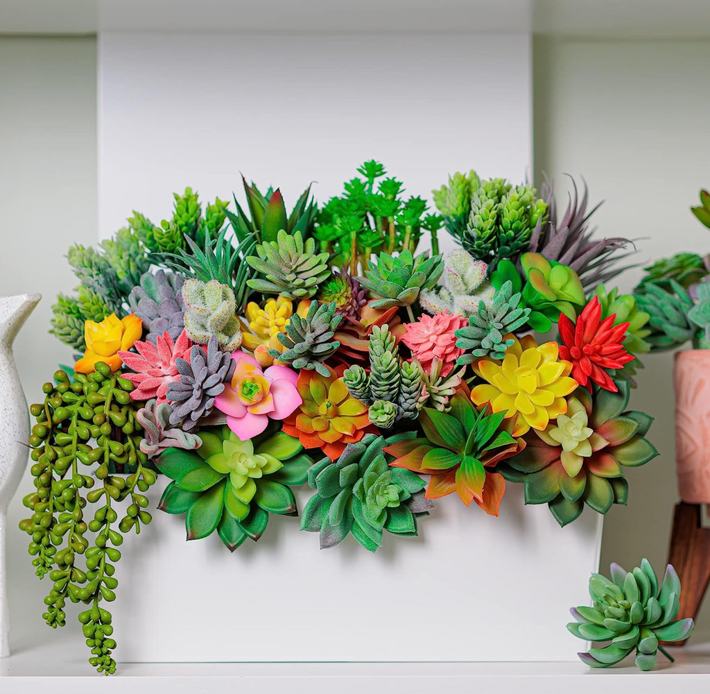 50 Pack - Mixed Artificial Succulents